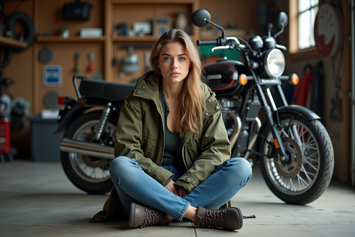 Femme assise à côté d