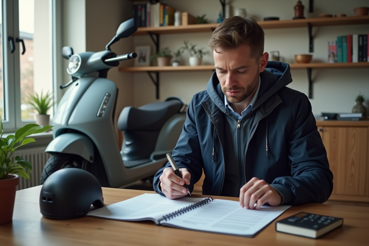 Homme vérifiant contrat d