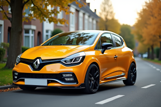 Renault Clio 2 RS modifiée en ville lors de la journée